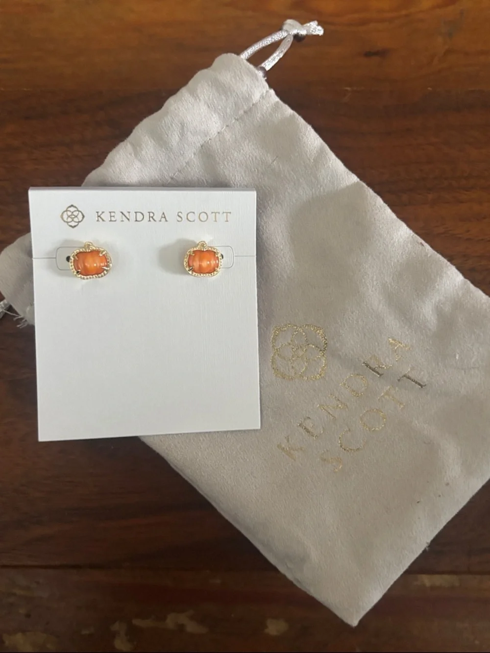 Kendra Scott Pumpkin Studs - Picture 2 of 3